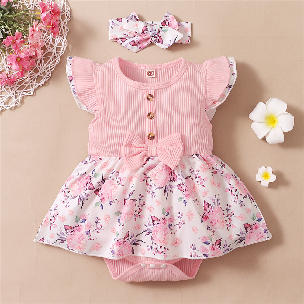 Baby Clothing Brand - 0-18 Months Baby Girl Floral Romper