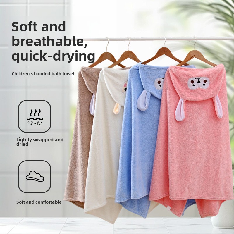 Coral Fleece Hooded Bath Towel - Hooded Bath Towel 评论和价格
