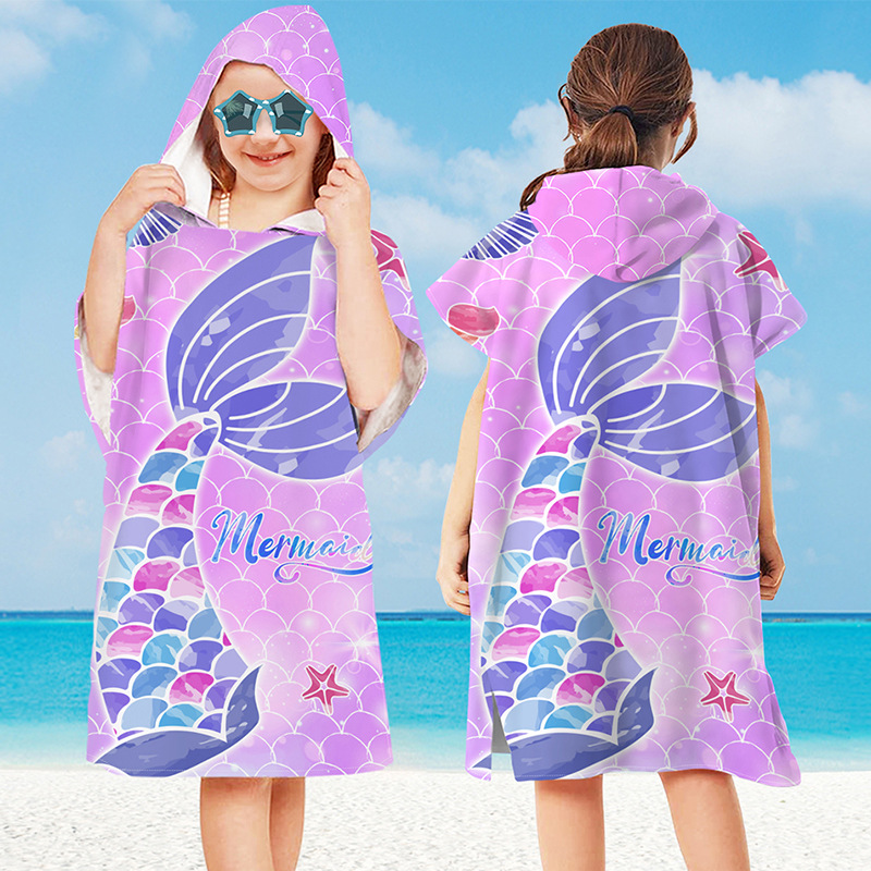 Baby Cartoon Printing Bathrobe - Hooded Bath Towel 评论和价格