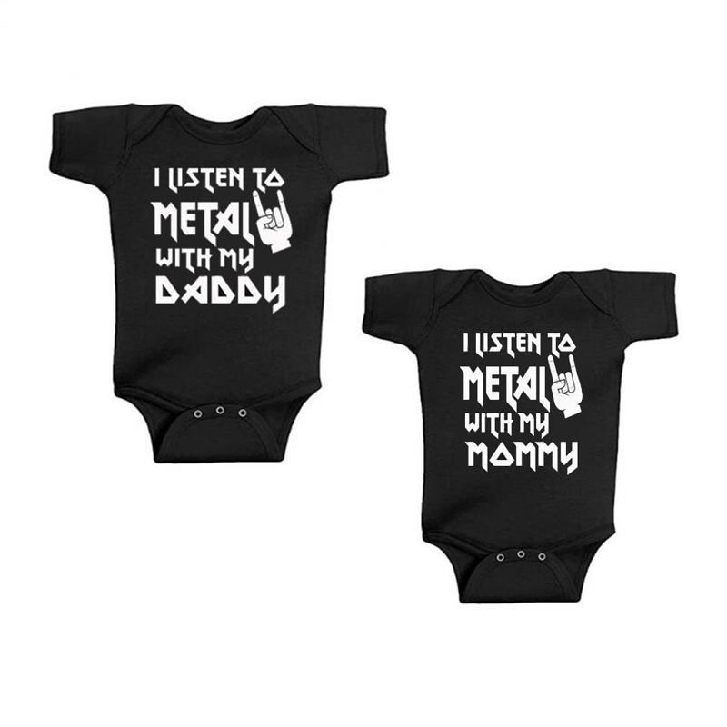 I Listen to Metal with My Dadd - Baby Clothing Brand 评论和价格