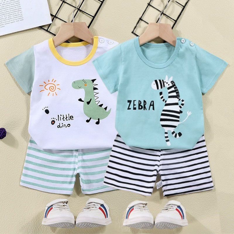Cotton Tees+Shorts 2-piece Tra - Baby Clothing Sets Boy 评论和价格