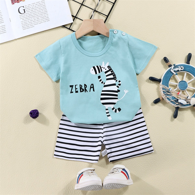 Cotton Tees+Shorts 2-piece Tra - Baby Clothing Sets Boy 评论和价格